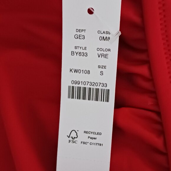 NEW‎ J. Crew Red Adjustable Tie-back Halter Bikini Swim Top Women's Size S - Picture 7 of 11